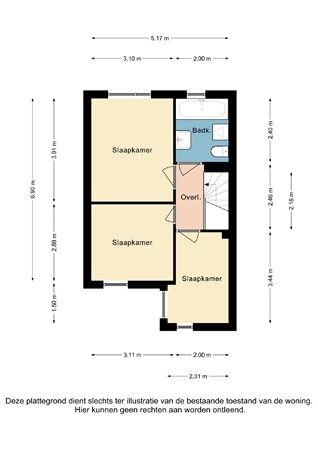 Plattegrond - Fossielenerf 538, 6413 MK Heerlen - Fossielenerf 538 Heerlen - Verdieping 2D.jpg